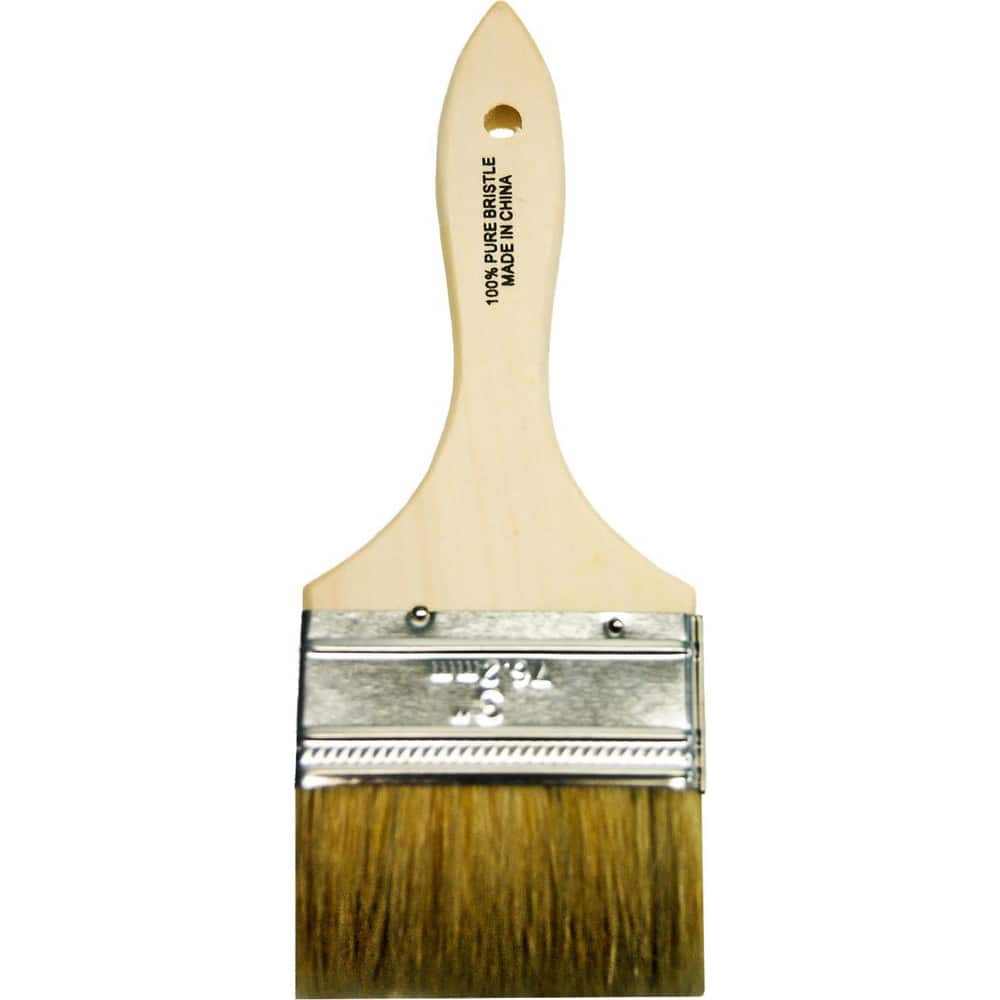 Paint Brush: Natural Bristle, Natural Bristle 5-1/4″ , Wood Handle, for Oil