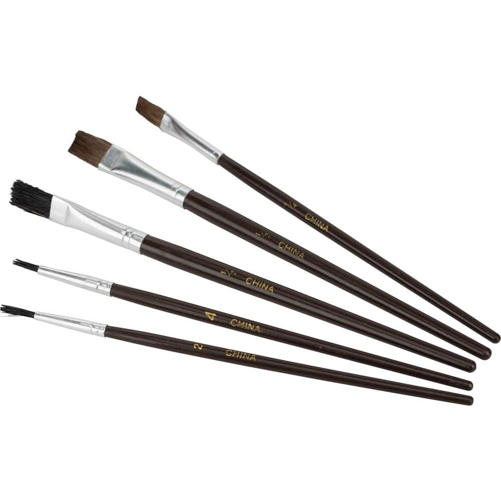 Paint Brush: Natural Bristle, Synthetic Bristle Plastic Handle, for Latex Flat & Water