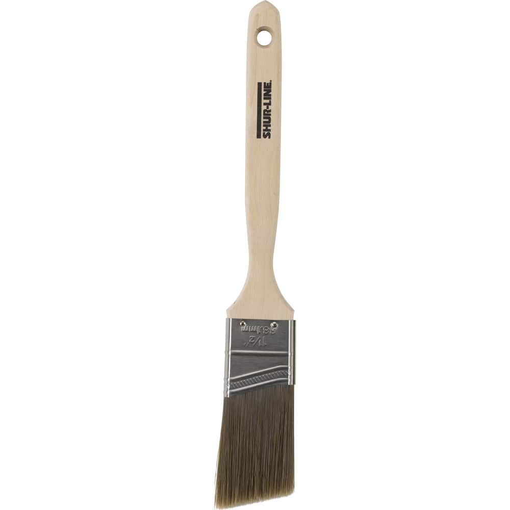 Paint Brush: Polyester, Synthetic Bristle 7″ Sash, Wood Handle, for Latex Flat & Water