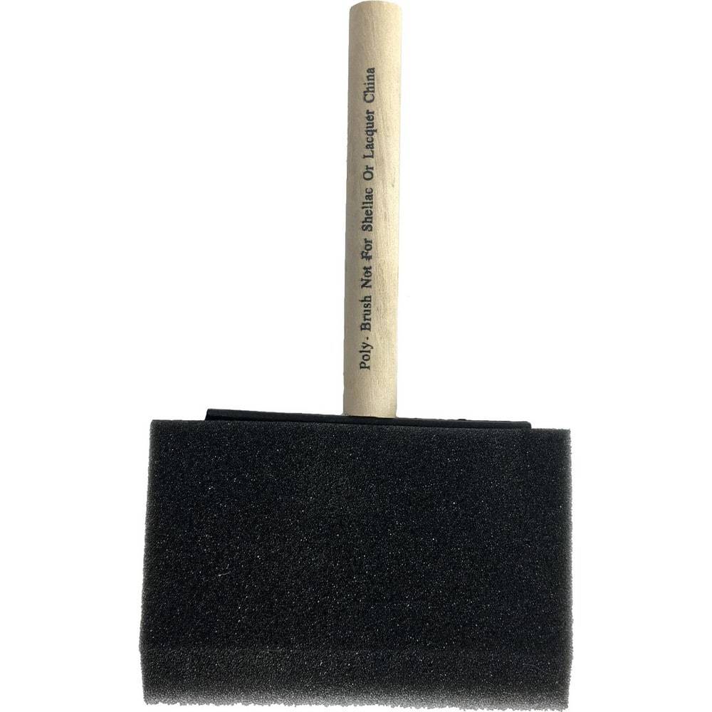 Paint Brush: Foam, Synthetic Bristle 4″ , Wood Handle, for Latex Flat & Oil