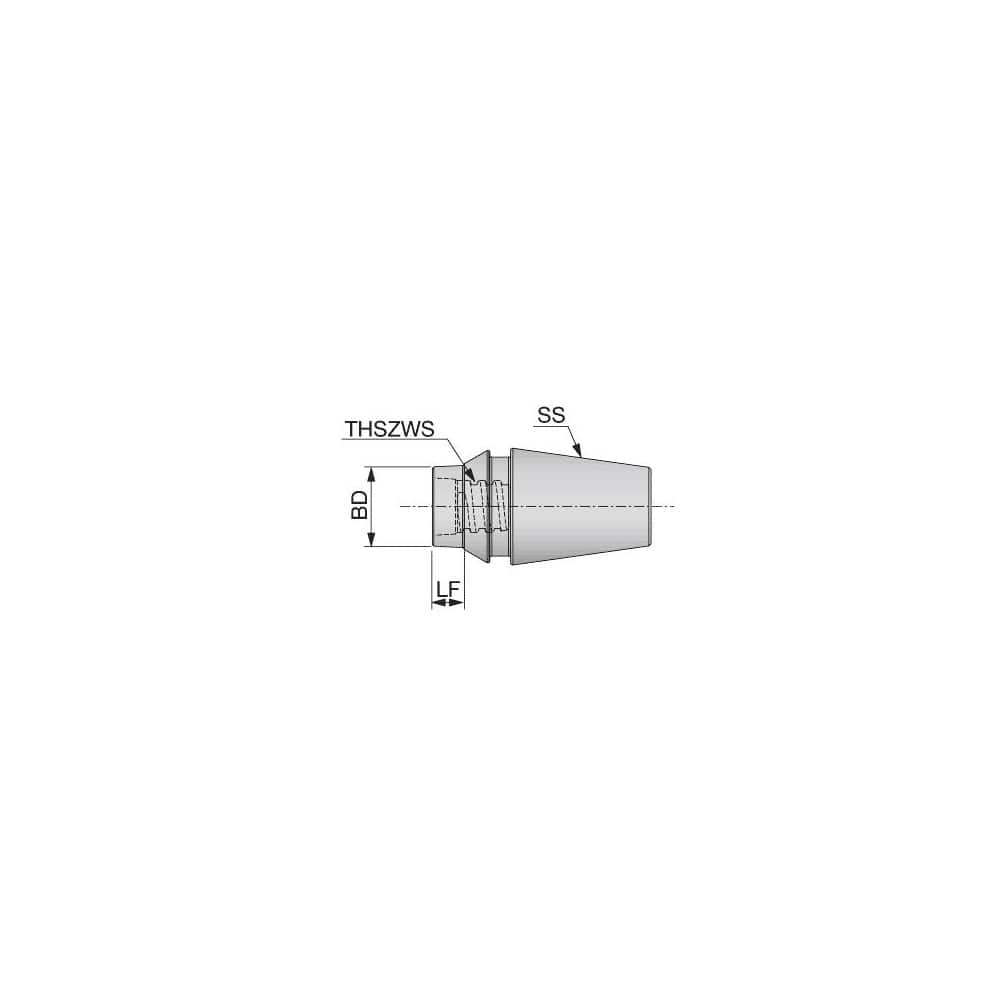 Modular Tool Holding System Adapter: S08 Modular Connection, ER16 Taper 11.6″ Body Dia, 47″ OAL