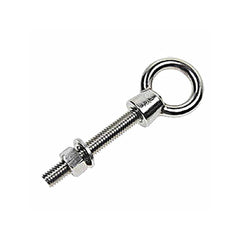 Fixed Lifting Eye Bolt: Without Shoulder, 1,000 lb Capacity, 3/8 ™ Thread, Grade 316 Stainless Steel Fully Threaded, 6″ Shank