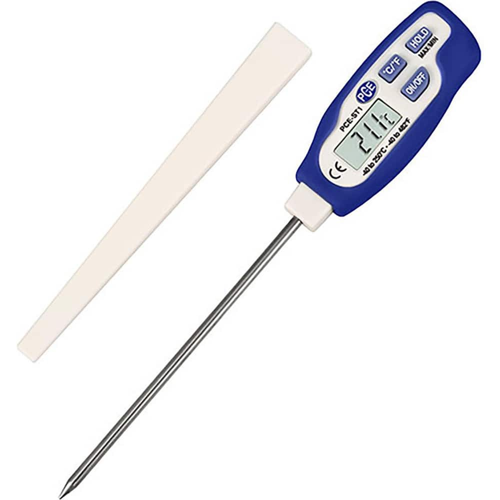 Digital Thermometers & Probes; Thermometer Type: Food Thermometer; Maximum Temperature (C): 482; Maximum Temperature (F): 482; Accuracy:  ™1.5 ™C / 2.7 ™F,  ™2 ™C / 3.6 ™F; Minimum Temperature (F): -40; Material: Plastic with Stainless Steel Probe; Displa