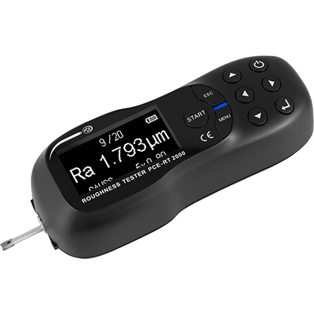 Surface Roughness Gage: Ra Rq RSm Rsk Rz Rt Rp Rv & Rc Roughness Parameter, 5 µm Stylus Tip Radius LCD Display