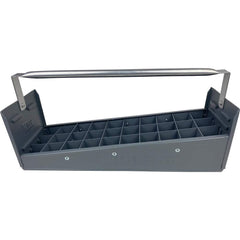 Small Parts Boxes & Organizers; Product Type: Nipple Caddy; Lock Type: Non-Locking; Number of Dividers: 11; Removable Dividers: No; Overall Capacity: 30; Color: Gray; Frame Material: Polyethylene