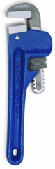 2-9/16" Pipe Capacity - 14" OAL - Cast Iron Heavy Duty Pipe Wrench - Benchmark Tooling