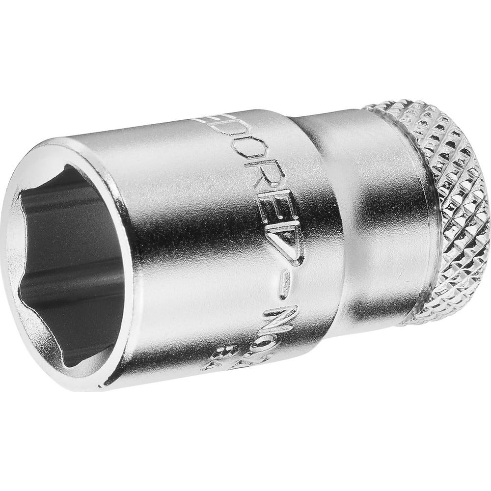 Non-Impact Hand Socket: 1/4″ Drive, 13 mm Socket, 6-Point Matte Chrome