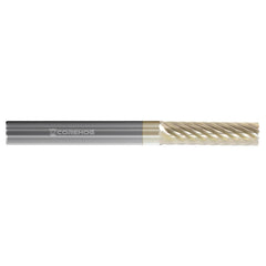 Square End Mill: 3/4'' Dia, 0.5512'' LOC, 4'' OAL, 3 Flutes, Solid Carbide Single End, ZrN Finish, Helical Flute, Centercutting