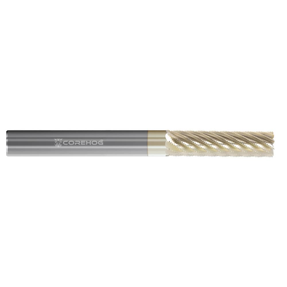 Square End Mill: 3/4'' Dia, 3'' LOC, 6'' OAL, 3 Flutes, Solid Carbide Single End, ZrN Finish, Helical Flute