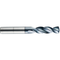 #31 Dia. × 1/8″ Shank × 3/4″ Flute Length × 2″ OAL, 5xD, 145°, TA, 2 Flute, External, Round Solid Carbide Drill - Benchmark Tooling