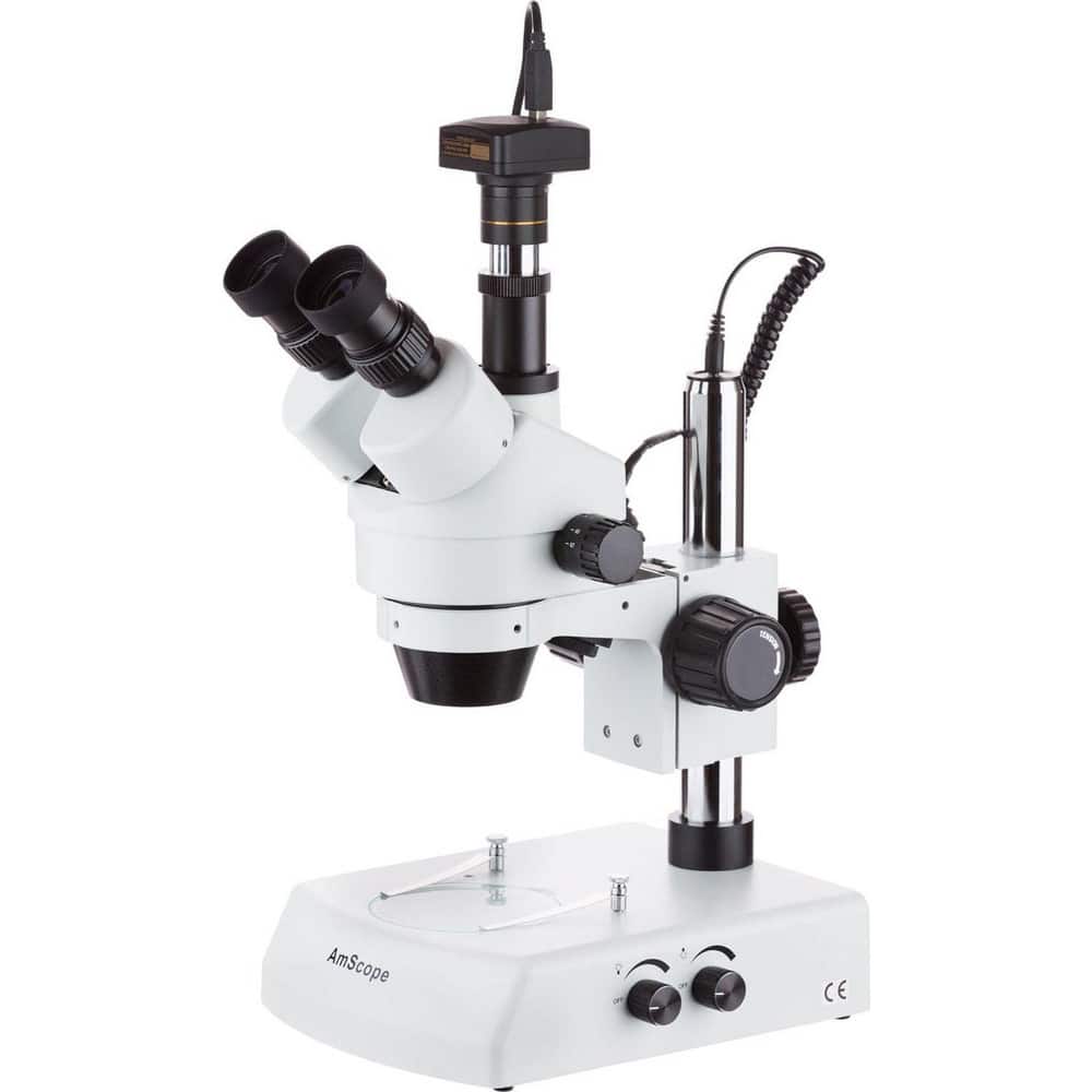 Microscopes; Microscope Type: Stereo; Eyepiece Type: Trinocular; Image Direction: Upright; Eyepiece Magnification: 10x; Maximum Magnification: 3.5x