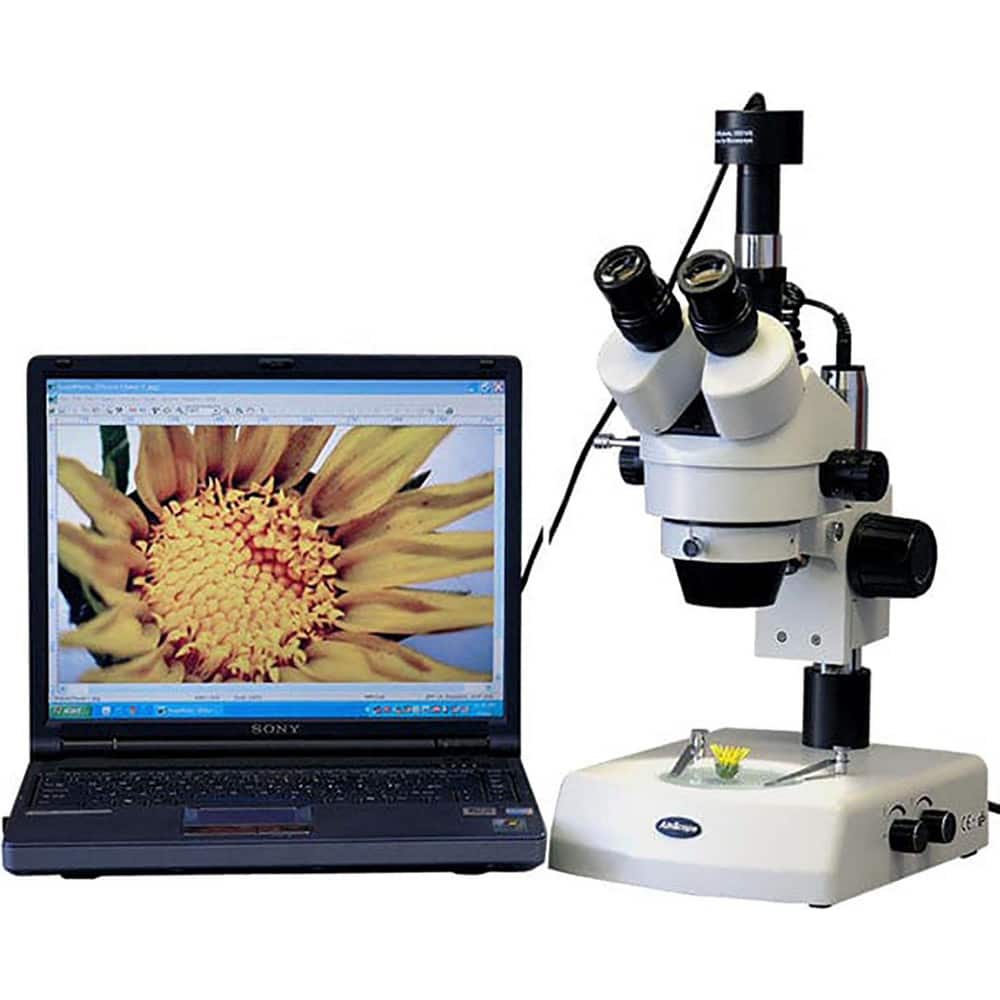 Microscopes; Microscope Type: Stereo; Eyepiece Type: Trinocular; Image Direction: Upright; Eyepiece Magnification: 10x; Maximum Magnification: 3.5x