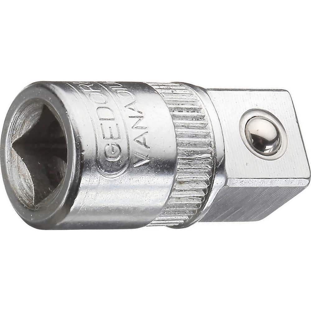 Socket Adapters & Universal Joints; Adapter Type: Convertor; Male Drive Style: Square; Female Drive Style: Square; Finish: Chrome-Plated; Material: 31CrV3 Chrome Vanadium Steel; Standards: ISO 1174; DIN 3121; Overall Length: 26.00