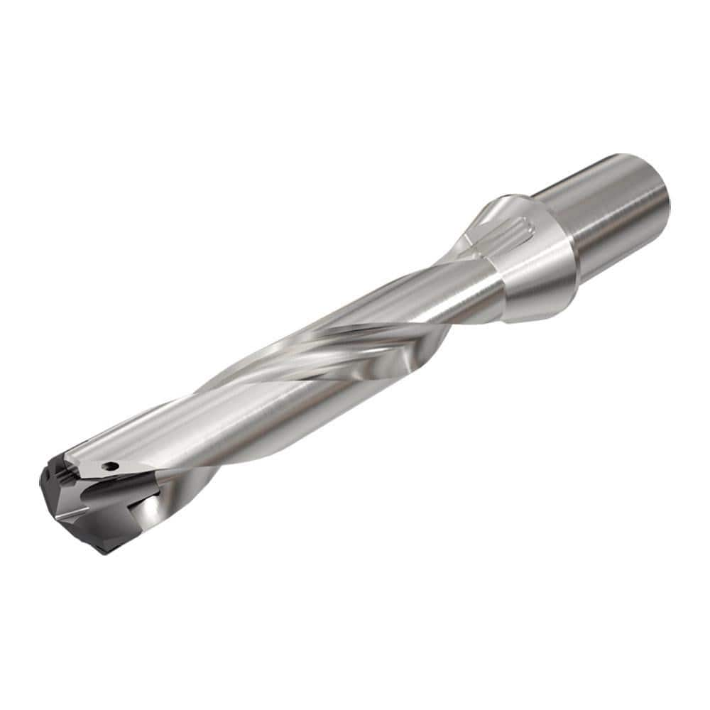 Replaceable Tip Drill: 1.142 to 1.177'' Drill Dia, 5.92″ Max Depth, 1.25'' Straight-Cylindrical Shank Uses ICP Inserts, 9.87″ OAL, Through Coolant