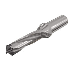 Replaceable Tip Drill: 20 to 20.9 mm Drill Dia, 64.32 mm Max Depth, 25 mm Straight-Cylindrical Shank Uses H3P Inserts, 157.24 mm OAL, Through Coolant