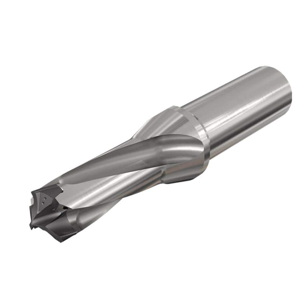 Replaceable Tip Drill: 25 to 25.9 mm Drill Dia, 42.81 mm Max Depth, 32 mm Straight-Cylindrical Shank Uses H3P Inserts, 149.11 mm OAL, Through Coolant