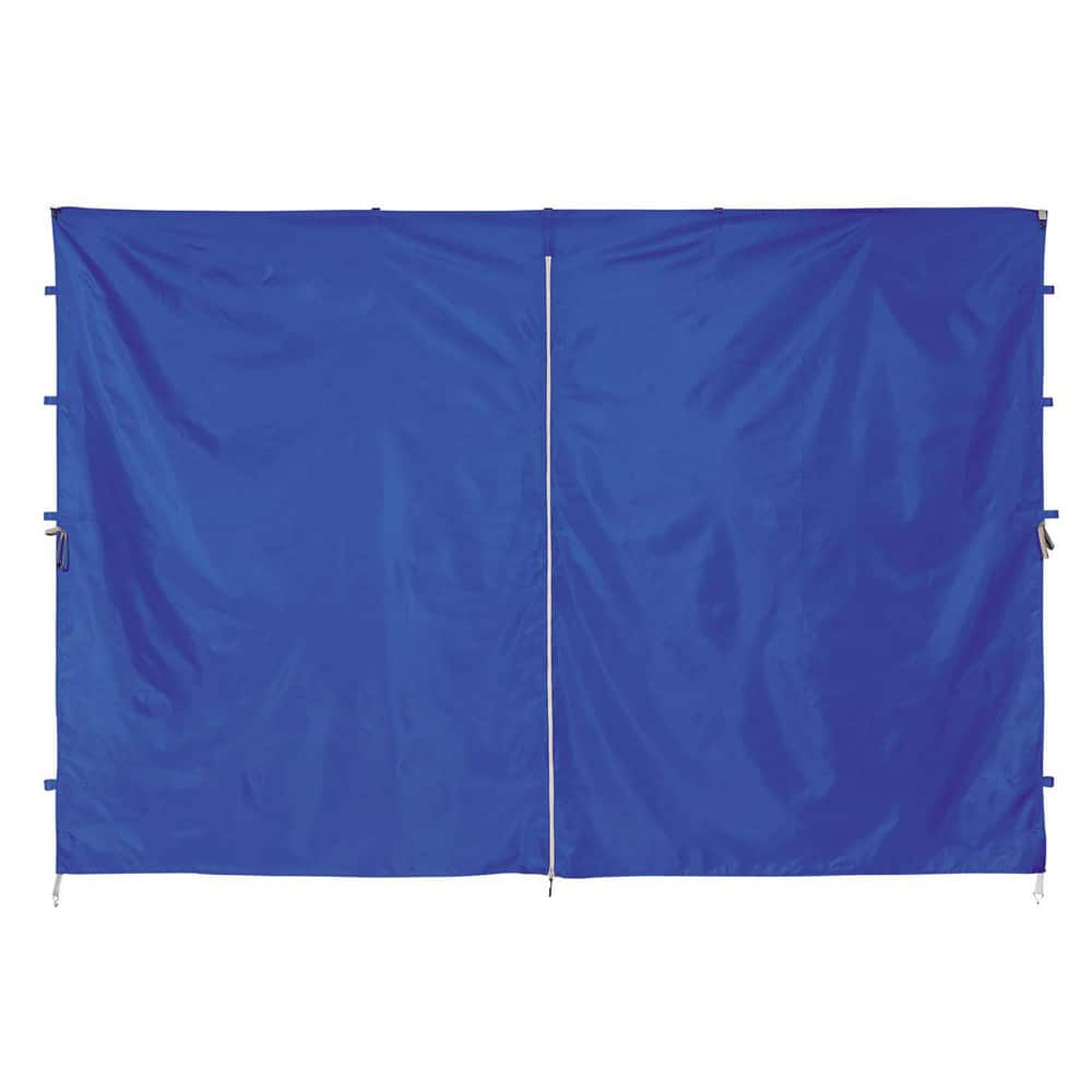 Shelters; Type: Canopy; Width (Feet): 1; Overall Length: 10.00; Center Height: 10 ft; Side Height: 10 ft; Covering Finish: Polyurethane-Coated; Number Of Doors: 1.000; Number Of Sides: 1; Color: Blue; Includes: One Sidewall; Opening Width: 10 ft; Opening