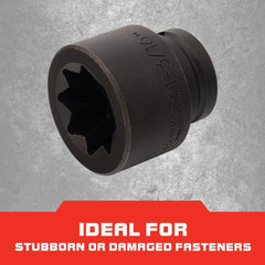 Impact Sockets; Drive Style: Hex; Material: Steel; Finish: Black Oxide; Insulated: No; Non-sparking: No; Deep: No; Number Of Points: 8; Overall Length: 2.31