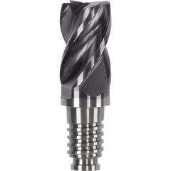 Corner Radius & Corner Chamfer End Mill Heads; Connection Type: Duo-Lock 16; Centercutting: Yes; Flute Type: Helical; Series: Haimer Mill Power Series; Number Of Flutes: 4; Overall Length: 1.26