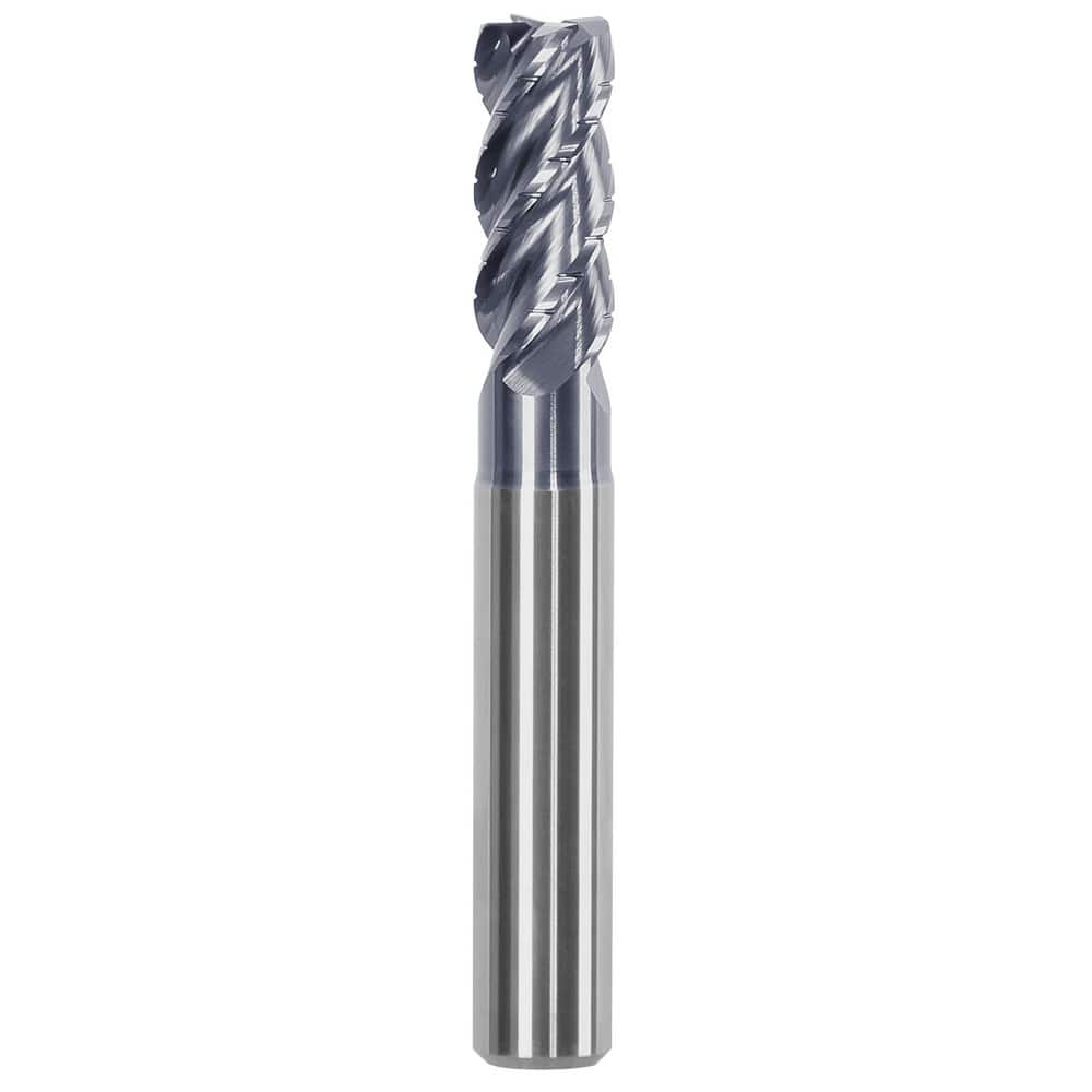 Corner Chamfer End Mill: 0.7874″ Dia, 1.4961″ LOC, 4 Flute, 0.0236″ Chamfer Width, Solid Carbide 4.27 mm OAL, AlTiN Coated, Centercutting