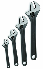 4 Piece Black Adjustable Wrench Set - Benchmark Tooling