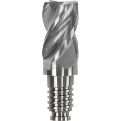 Corner Radius & Corner Chamfer End Mill Heads; Connection Type: Duo-Lock 10; Centercutting: Yes; Flute Type: Helical; Series: Haimer Mill Power Series; Number Of Flutes: 4; Overall Length: 0.79