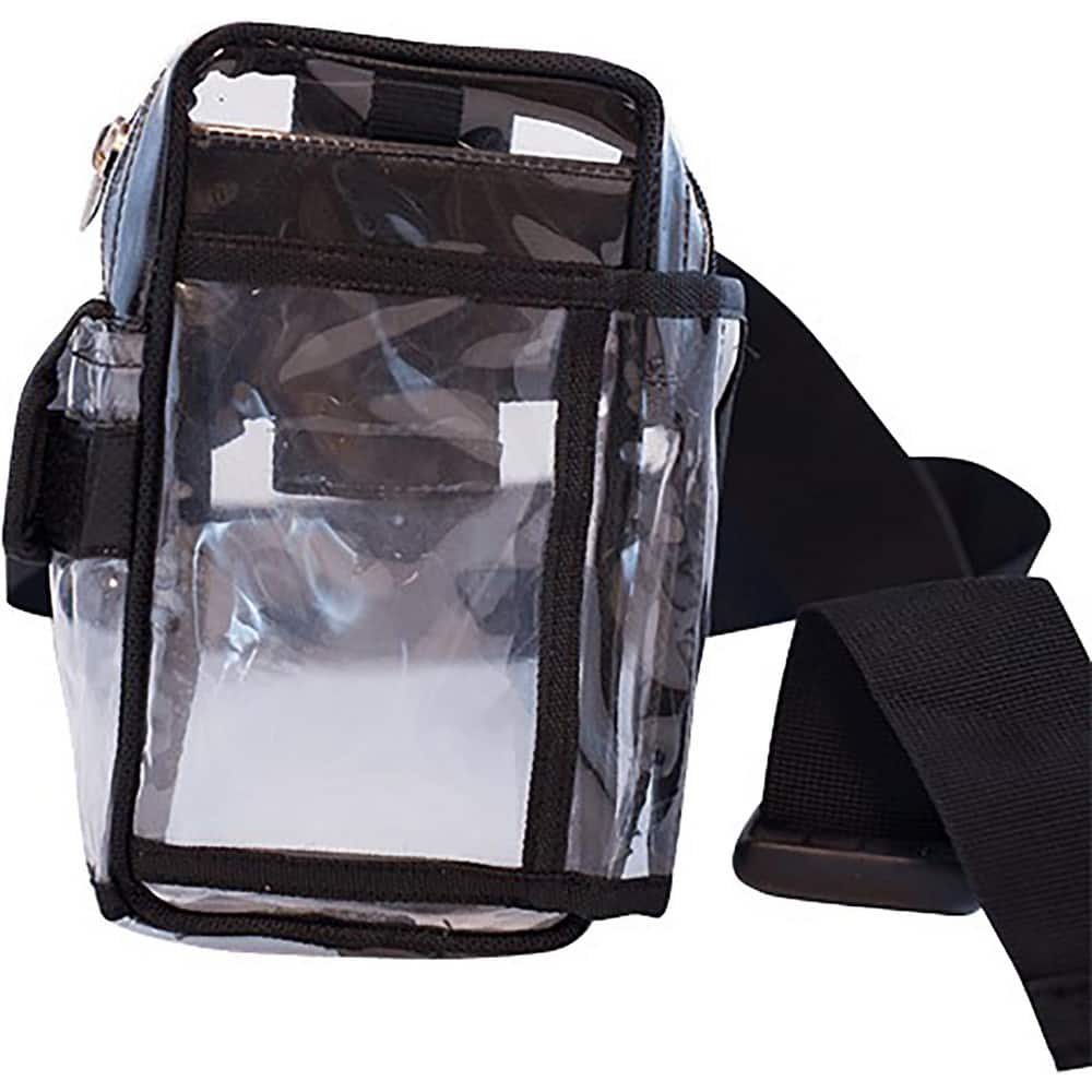 Tool Bags & Tool Totes; Closure Type: Hook & Loop; Zipper; Material: Vinyl; Overall Width: 4; Overall Depth: 2 in; Overall Height: 7.5 in; Color: Clear; Number Of Pockets: 3.000