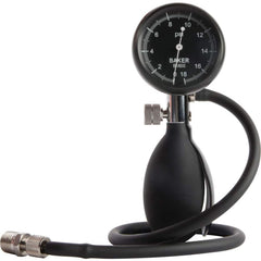 Pressure Test Gauges & Calibrators; Calibrator Type: Handheld Pressure Calibrator; Pressure Source: External; Minimum Pressure: 0 psig; Maximum Pressure: 18 psig; Input Thread Size: 0.25 in; Includes: Carrying Case; Threaded Fitting; Flexible Hose; Diamet