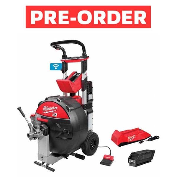 Milwaukee Tool - Electric & Gas Drain Cleaning Machines Type of Power: Cordless For Minimum Pipe Size: 3 (Inch) - Benchmark Tooling