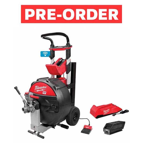 Milwaukee Tool - Electric & Gas Drain Cleaning Machines Type of Power: Cordless For Minimum Pipe Size: 3 (Inch) - Benchmark Tooling