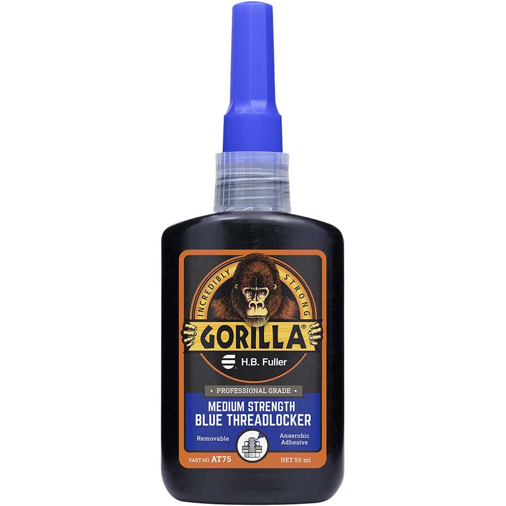 GorillaPro - 50 mL Bottle, Blue, Medium Strength Threadlocker - Benchmark Tooling