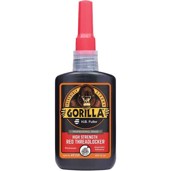 GorillaPro - 50 mL Bottle, Red, High Strength Threadlocker - Benchmark Tooling