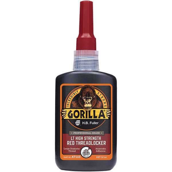 GorillaPro - 50 mL Bottle, Red, High Strength Threadlocker - Benchmark Tooling