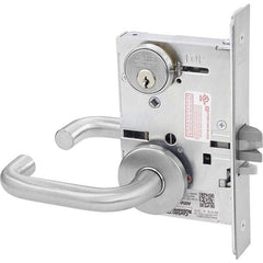 Lever Locksets; Type: Classroom; Door Thickness: 1-3/4; Key Type: Conventional; Back Set: 2-3/4; For Use With: Commercial Doors; Finish/Coating: Satin Chrome; Material: Steel; Material: Steel; Door Thickness: 1-3/4; Lockset Grade: Grade 1; Performance: He