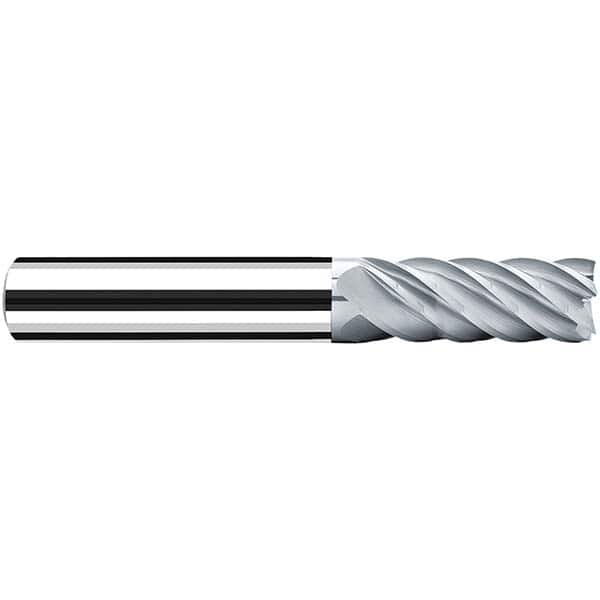 Square End Mill: 40mm LOC, 104mm OAL, 6 Flutes, Solid Carbide Single End, Uncoated, Spiral Flute, 40 ™ Variable Helix, Centercutting, RH Cut, RH Flute, Series Multicut XA