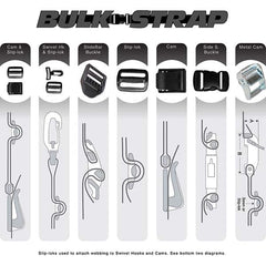 Bulk Strap - Slings & Tiedowns (Load-Rated) Type: Cam Buckle Length (Feet): 2 - Benchmark Tooling