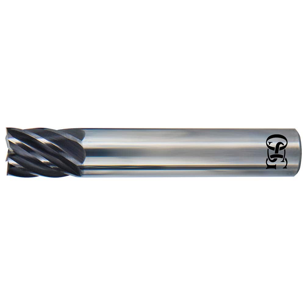 Square End Mill: 1/4'' Dia, 3/8'' LOC, 1/4'' Shank Dia, 2'' OAL, 7 Flutes, Solid Carbide Single End, EXO Finish, Helical Flute, 36 ° Helix, RH Cut, RH Flute, Series VGM7