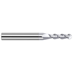 Harvey Tool - Ball End Mills; Mill Diameter (Inch): 1/16 ; Mill Diameter (Decimal Inch): 0.0620 ; Number of Flutes: 2 ; Length of Cut (Inch): 5/16 ; Length of Cut (Decimal Inch): 0.3120 ; Material: Solid Carbide - Exact Industrial Supply