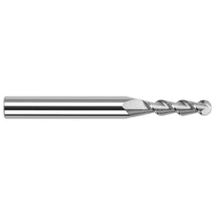 Harvey Tool - Ball End Mills; Mill Diameter (Inch): 1/8 ; Mill Diameter (Decimal Inch): 0.1250 ; Number of Flutes: 2 ; Length of Cut (Inch): 5/8 ; Length of Cut (Decimal Inch): 0.6250 ; Material: Solid Carbide - Exact Industrial Supply