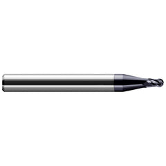 Harvey Tool - 0.034" Diam, 1.3mm LOC, 4 Flute Solid Carbide Ball End Mill - Exact Industrial Supply