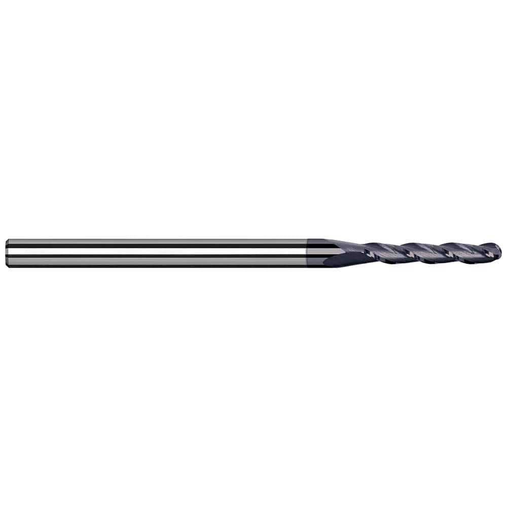 Harvey Tool - Ball End Mills; Mill Diameter (mm): 1.50 ; Mill Diameter (Decimal Inch): 0.0591 ; Number of Flutes: 3 ; Length of Cut (mm): 7.5000 ; Length of Cut (Decimal Inch): 0.2953 ; Material: Solid Carbide