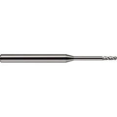 Harvey Tool - Ball End Mills; Mill Diameter (Inch): 3/32 ; Mill Diameter (Decimal Inch): 0.0930 ; Number of Flutes: 4 ; Length of Cut (Decimal Inch): 0.2790 ; Material: Solid Carbide ; Overall Length (Inch): 2 - Exact Industrial Supply
