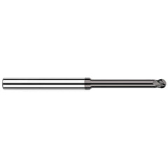 Harvey Tool - Ball End Mills; Mill Diameter (Decimal Inch): 0.1000 ; Number of Flutes: 4 ; Length of Cut (Decimal Inch): 0.1500 ; Material: Solid Carbide ; Overall Length (Inch): 2-1/2 ; Overall Length (Decimal Inch): 2.50000 - Exact Industrial Supply