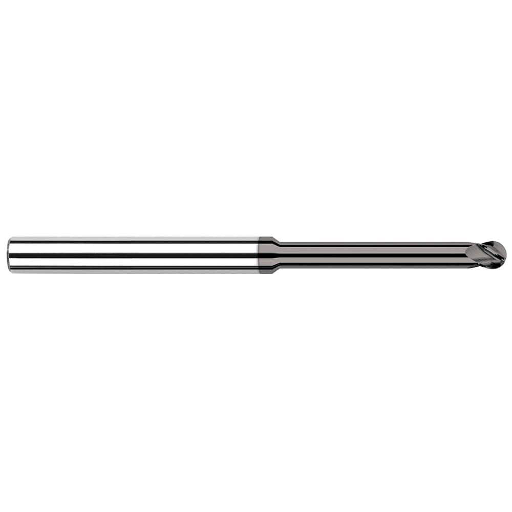 Harvey Tool - Ball End Mills; Mill Diameter (Inch): 7/64 ; Mill Diameter (Decimal Inch): 0.1090 ; Number of Flutes: 4 ; Length of Cut (Decimal Inch): 0.1640 ; Material: Solid Carbide ; Overall Length (Inch): 2-1/2 - Exact Industrial Supply