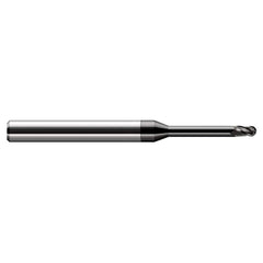 Harvey Tool - 0.5mm Diam, 0.03" LOC, 3 Flute Solid Carbide Ball End Mill - Exact Industrial Supply