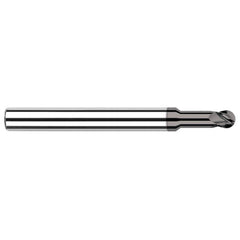 Harvey Tool - 3/8" Diam, 0.57" LOC, 4 Flute Solid Carbide Ball End Mill - Exact Industrial Supply