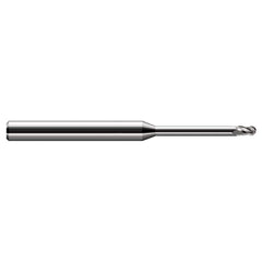 Harvey Tool - 1/32" Diam, 0.046" LOC, 3 Flute Solid Carbide Ball End Mill - Exact Industrial Supply
