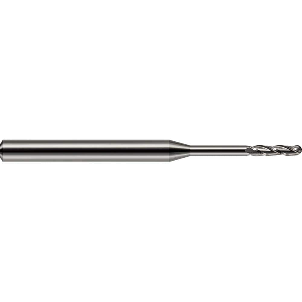Harvey Tool - 3/16" Diam, 1-1/8" LOC, 3 Flute Solid Carbide Ball End Mill