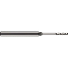 Harvey Tool - 0.5mm Diam, 0.1" LOC, 3 Flute Solid Carbide Ball End Mill - Exact Industrial Supply