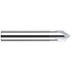 Harvey Tool - 1/8" Diam 90°/90° 2-Flute Single End Solid Carbide Chamfer Mill